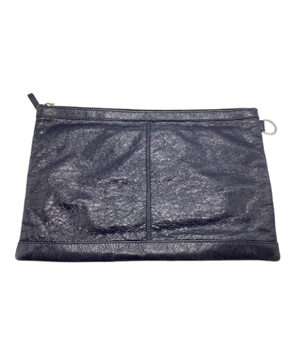 BALENCIAGA Clutch Bag Second Bag Navy Authentic