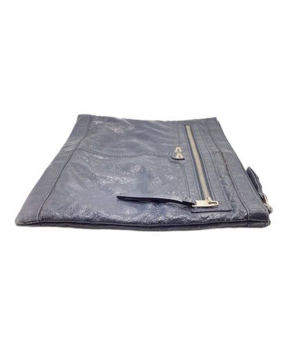 BALENCIAGA Clutch Bag Second Bag Navy Authentic