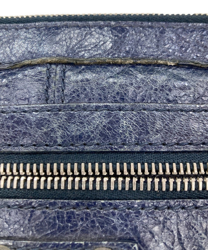 BALENCIAGA Clutch Bag Second Bag Navy Authentic