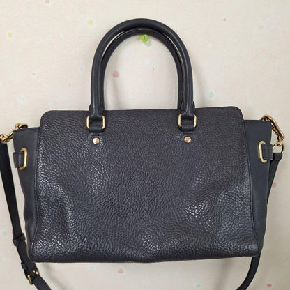 COACH Hand Shoulder Bag Tote Purse 2way Leather Navy Authentic