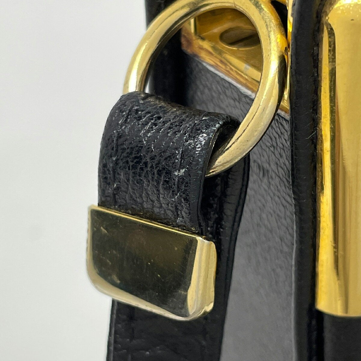 Christian Dior Shoulder Bag Purse Leather Black Authentic