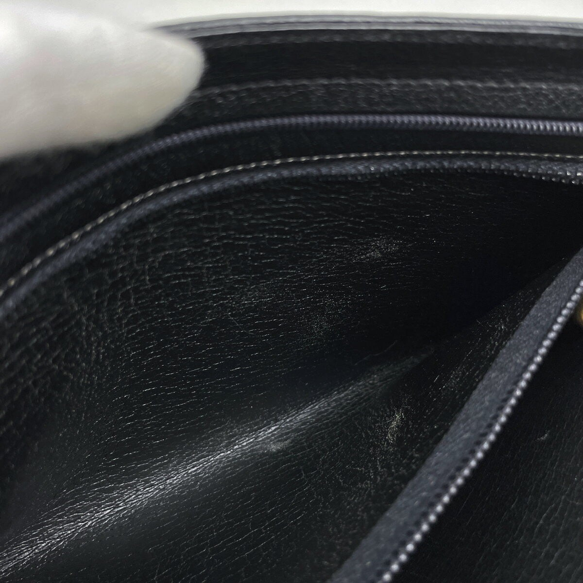 Christian Dior Shoulder Bag Purse Leather Black Authentic