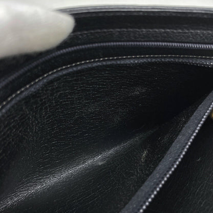 Christian Dior Shoulder Bag Purse Leather Black Authentic