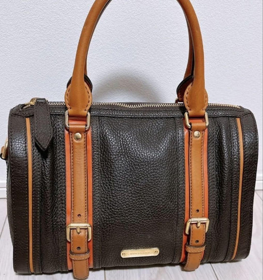 BURBERRY Hand Bag Tote Purse Purse Logo Leather Used Authentic Unisex