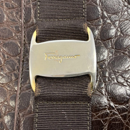 Salvatore Ferragamo VARA RIBBON Purse Shoulder bag Brown Used Women's Authentic