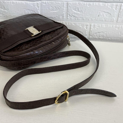 Salvatore Ferragamo VARA RIBBON Purse Shoulder bag Brown Used Women's Authentic