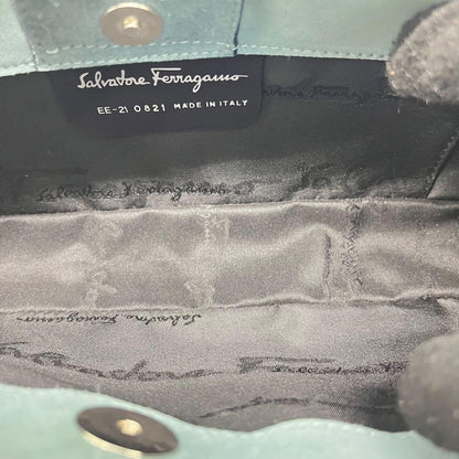 Salvatore Ferragamo handbag Purse Green accessory pouch Authentic Used Women's