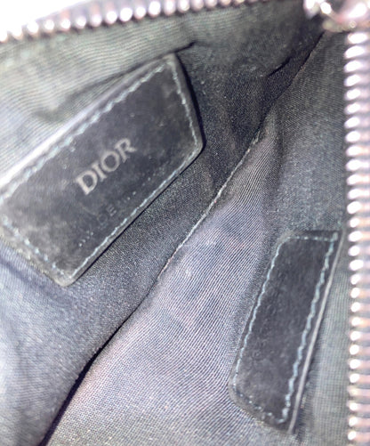 Christian Dior Coin Case Card Holder Wallet Purse Compact Trotter Black Auth