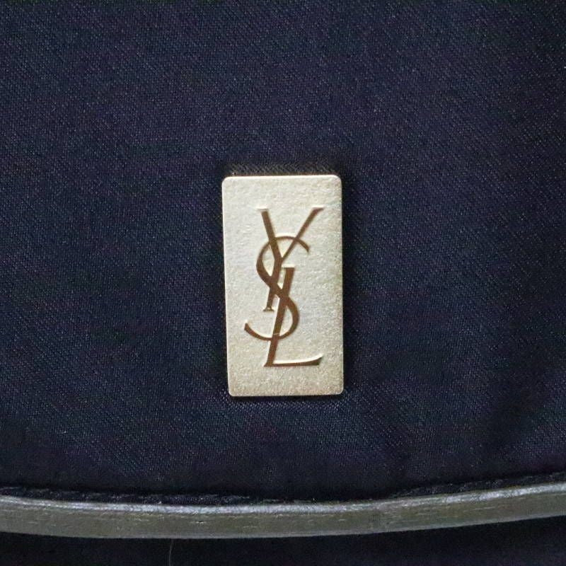 Saint Laurent Shoulder Bag Purse 2way YSL Cassandra Satin Black Authentic
