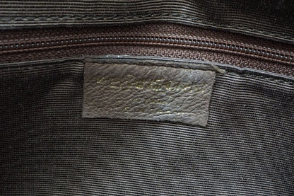 Saint Laurent Hand Shoulder Bag Tote Purse Leather Canvas Black Authentic
