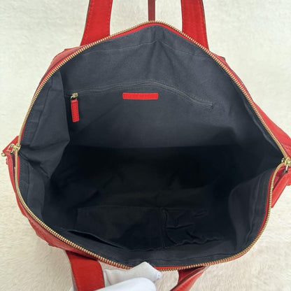 GIVENCHY Hand Shoulder Bag Tote Purse 2way Nightingale Leather Red Authentic