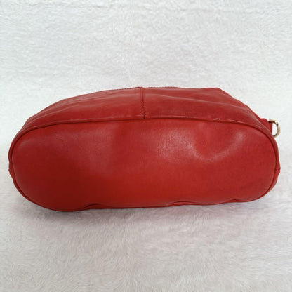 GIVENCHY Hand Shoulder Bag Tote Purse 2way Nightingale Leather Red Authentic