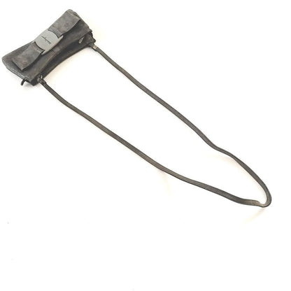 Salvatore Ferragamo Shoulder Bag Purse Accessory Pouch Vara Ribbon Gray Auth