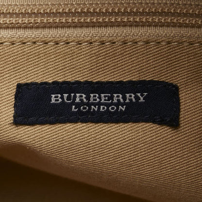 BURBERRY Hand Bag Tote Purse Nova Check Canvas Leather Beige Authentic