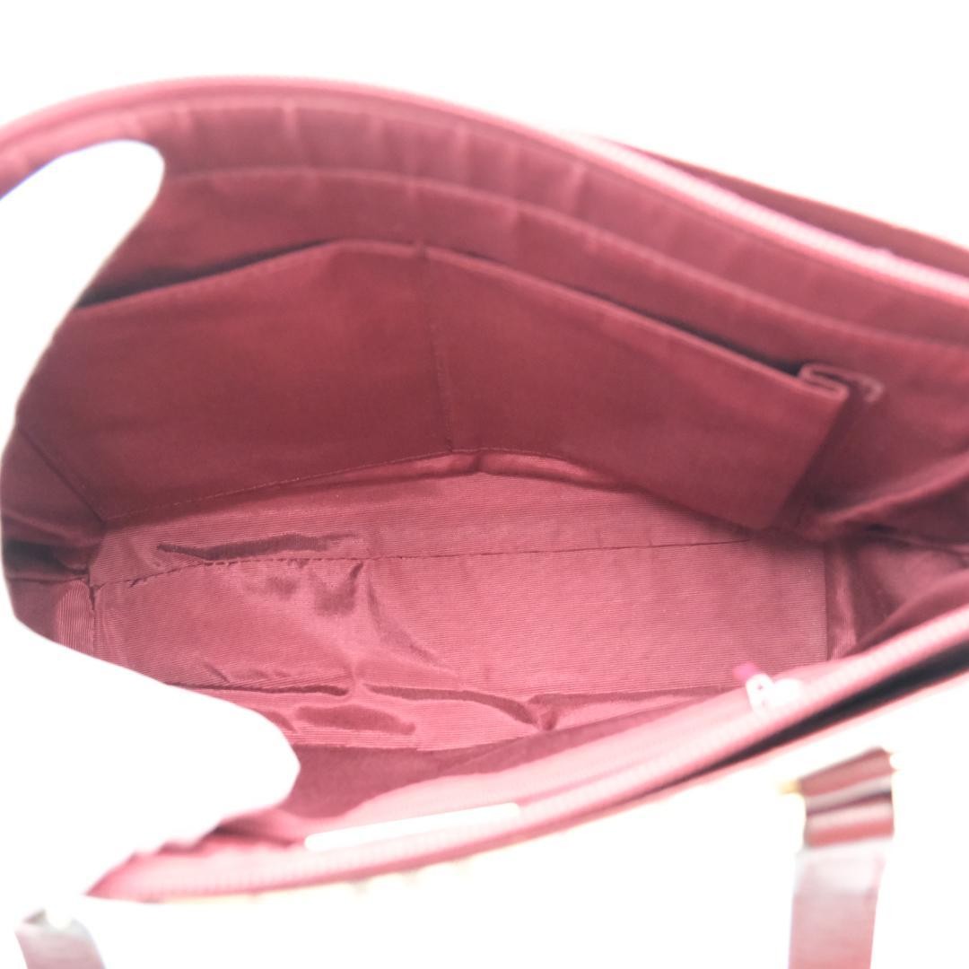 BURBERRY Hand Bag Tote Purse Nova Check Bordeaux Authentic