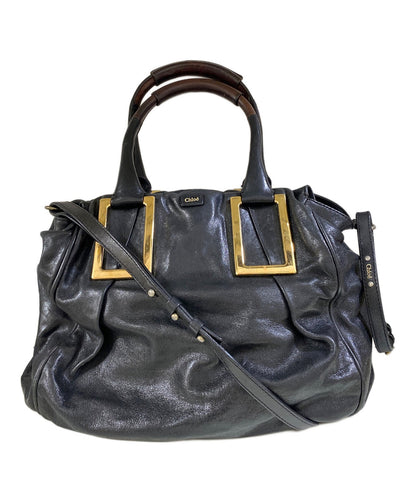 Chloe Hand Shoulder Bag Tote Purse 2way Ethel Black Authentic