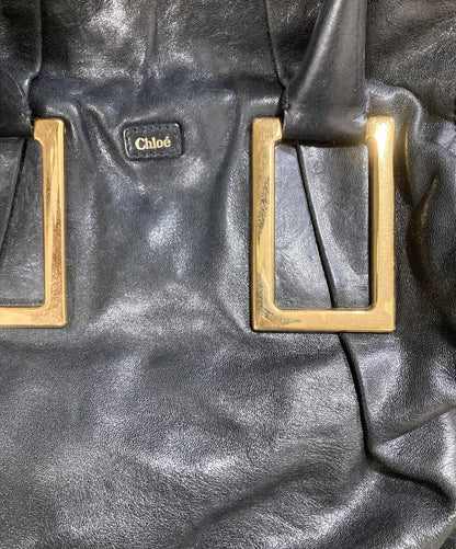 Chloe Hand Shoulder Bag Tote Purse 2way Ethel Black Authentic