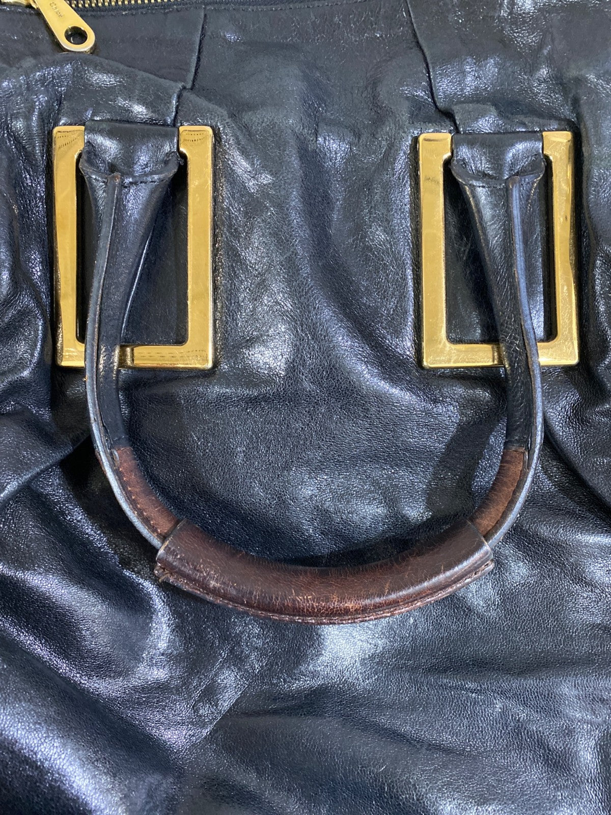 Chloe Hand Shoulder Bag Tote Purse 2way Ethel Black Authentic