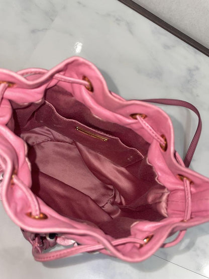 MIU MIU Shoulder Bag Purse Logo Pink Authentic