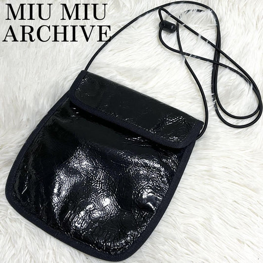 MIU MIU Shoulder Bag Purse Pouch Black Authentic