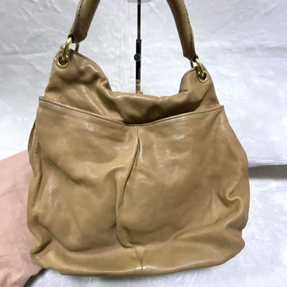 MIU MIU Hand Shoulder Bag Tote Purse 2way Leather Authentic