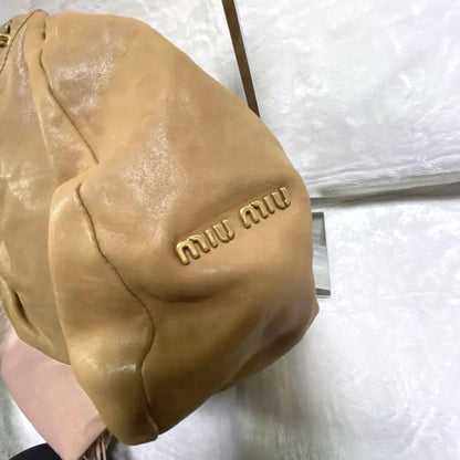 MIU MIU Hand Shoulder Bag Tote Purse 2way Leather Authentic