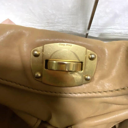 MIU MIU Hand Shoulder Bag Tote Purse 2way Leather Authentic