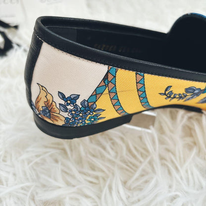 GUCCI Loafers Shoes Horse Bit EU 36.5 US 6.5 Blue Yellow Authentic
