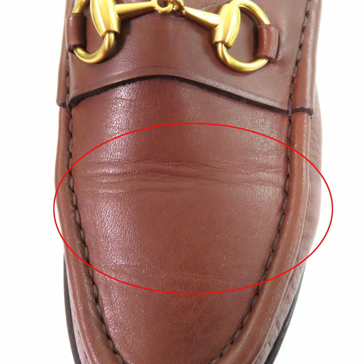 GUCCI Loafers Shoes Horse Bit EU 36 US 6 Leather Brown Authentic