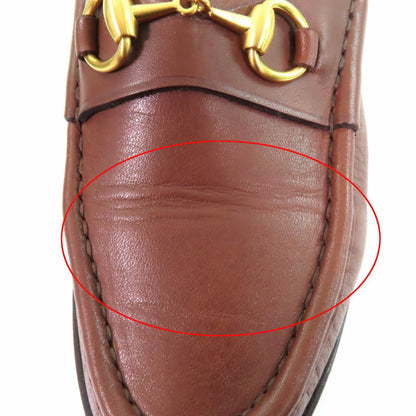 GUCCI Loafers Shoes Horse Bit EU 36 US 6 Leather Brown Authentic