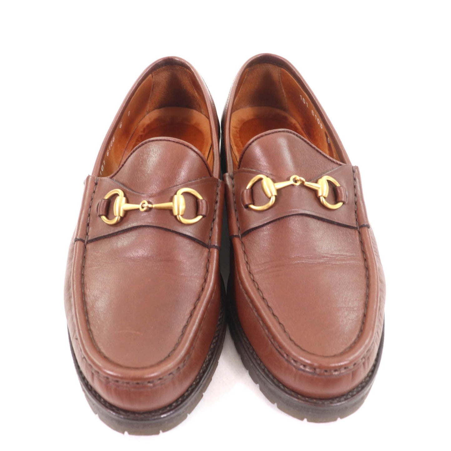 GUCCI Loafers Shoes Horse Bit EU 36 US 6 Leather Brown Authentic