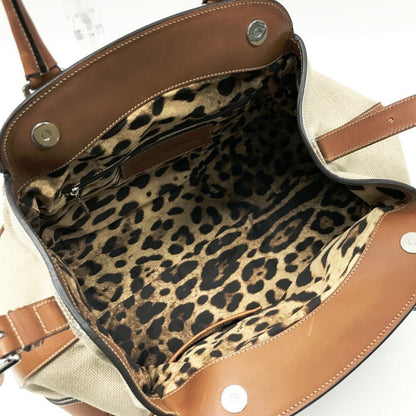 Dolce & Gabbana Hand Bag Tote Purse MISS ROMANTIQUE Leopard Authentic