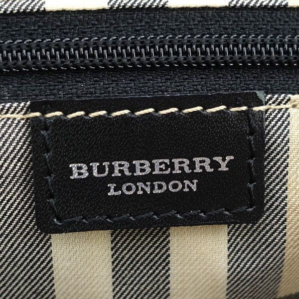 BURBERRY Hand Bag Tote Purse Nova Check Leather Light Blue Authentic