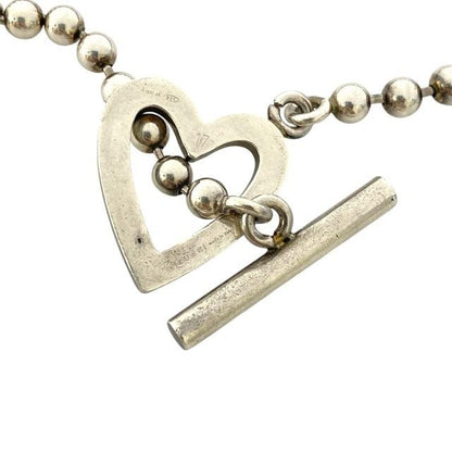 GUCCI Bracelet Bangle Open Heart Silver 925 Women Accessory Authentic