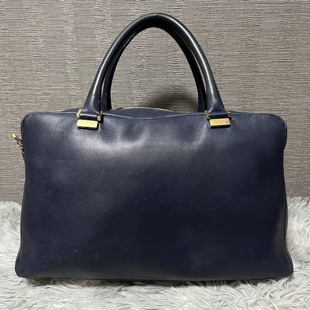 TOD'S D-CUB convertible Purse handbag shoulder bag  Leather off white blue gold
