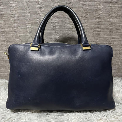 TOD'S D-CUB convertible Purse handbag shoulder bag  Leather off white blue gold