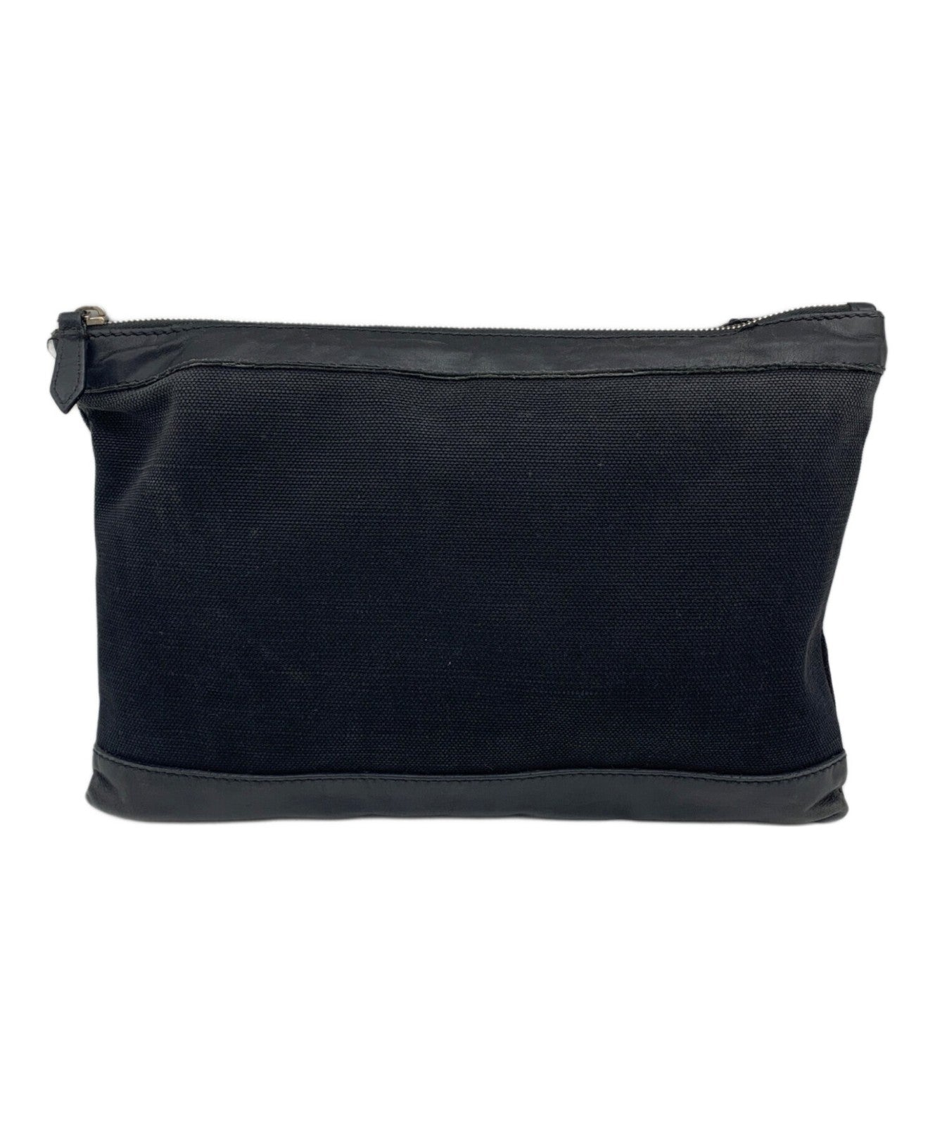 BALENCIAGA Clutch Bag Second Bag Logo Black Authentic