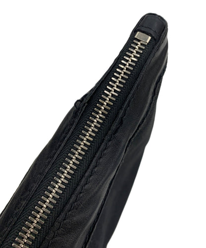 BALENCIAGA Clutch Bag Second Bag Logo Black Authentic