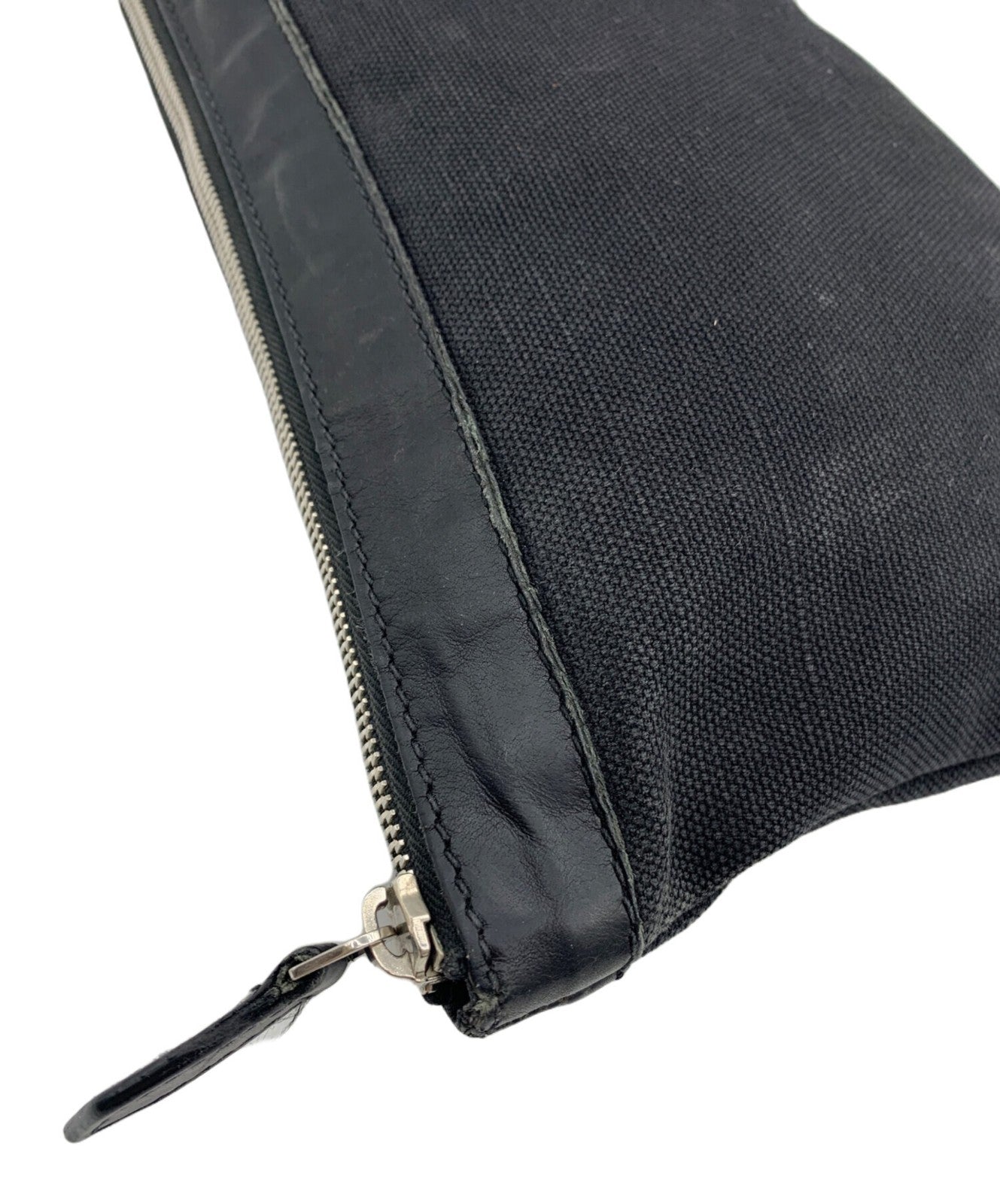 BALENCIAGA Clutch Bag Second Bag Logo Black Authentic