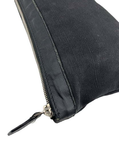 BALENCIAGA Clutch Bag Second Bag Logo Black Authentic