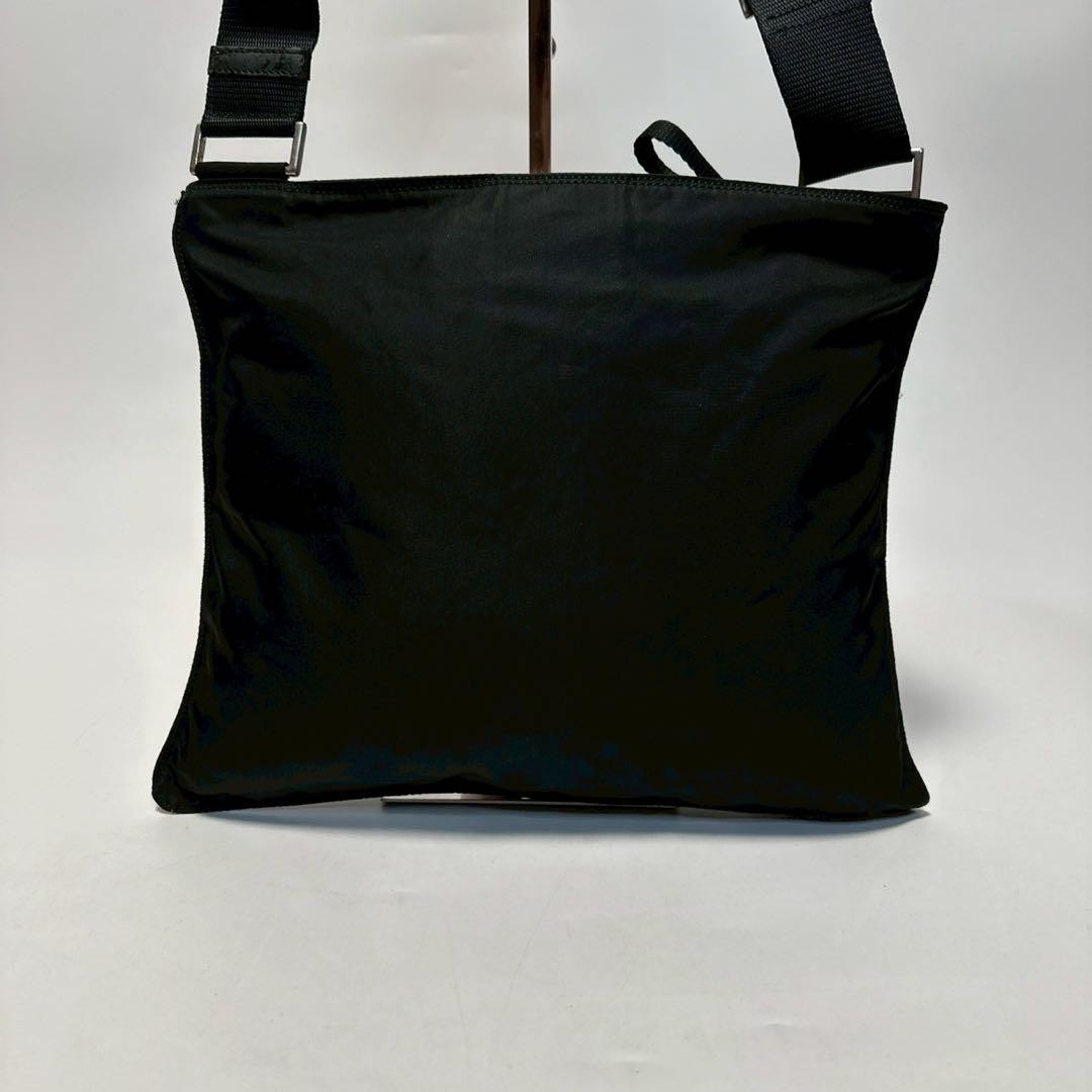 PRADA shoulder bag Purse Logo Nylon Black Unisex Used Authentic