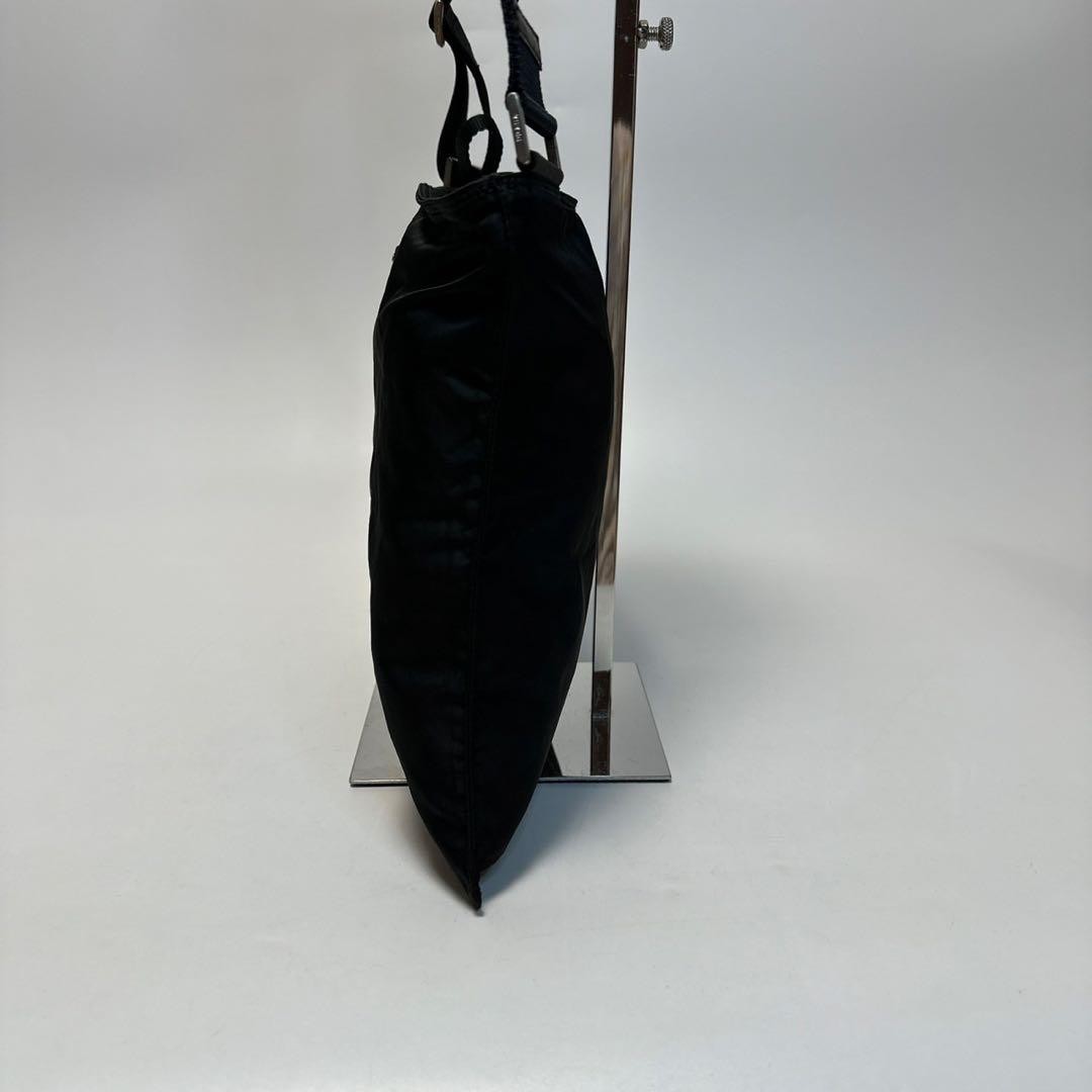 PRADA shoulder bag Purse Logo Nylon Black Unisex Used Authentic