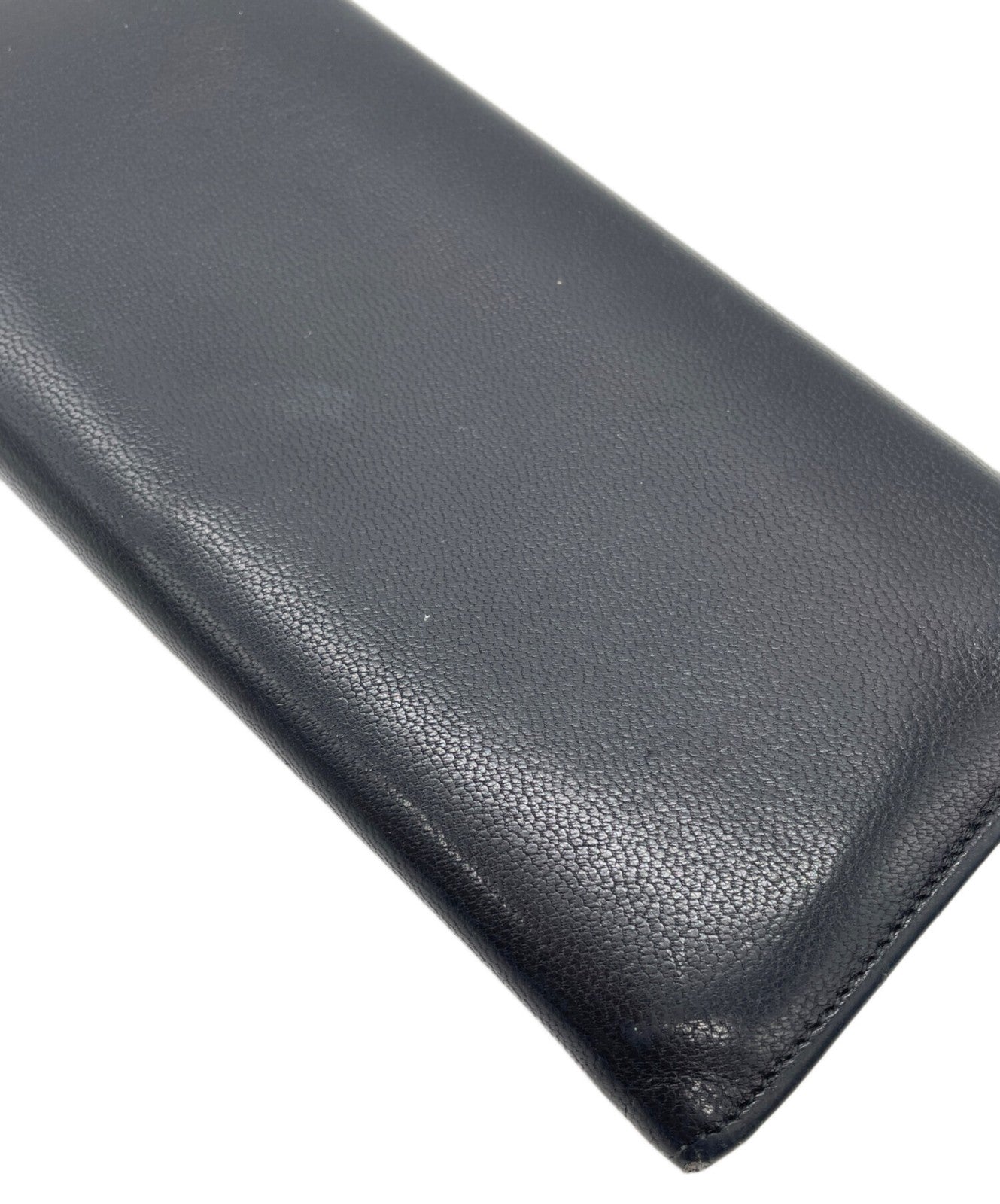 Saint Laurent Flap Wallet Long Purse YSL Cassandra Black Authentic
