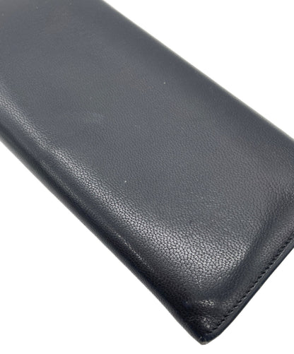 Saint Laurent Flap Wallet Long Purse YSL Cassandra Black Authentic