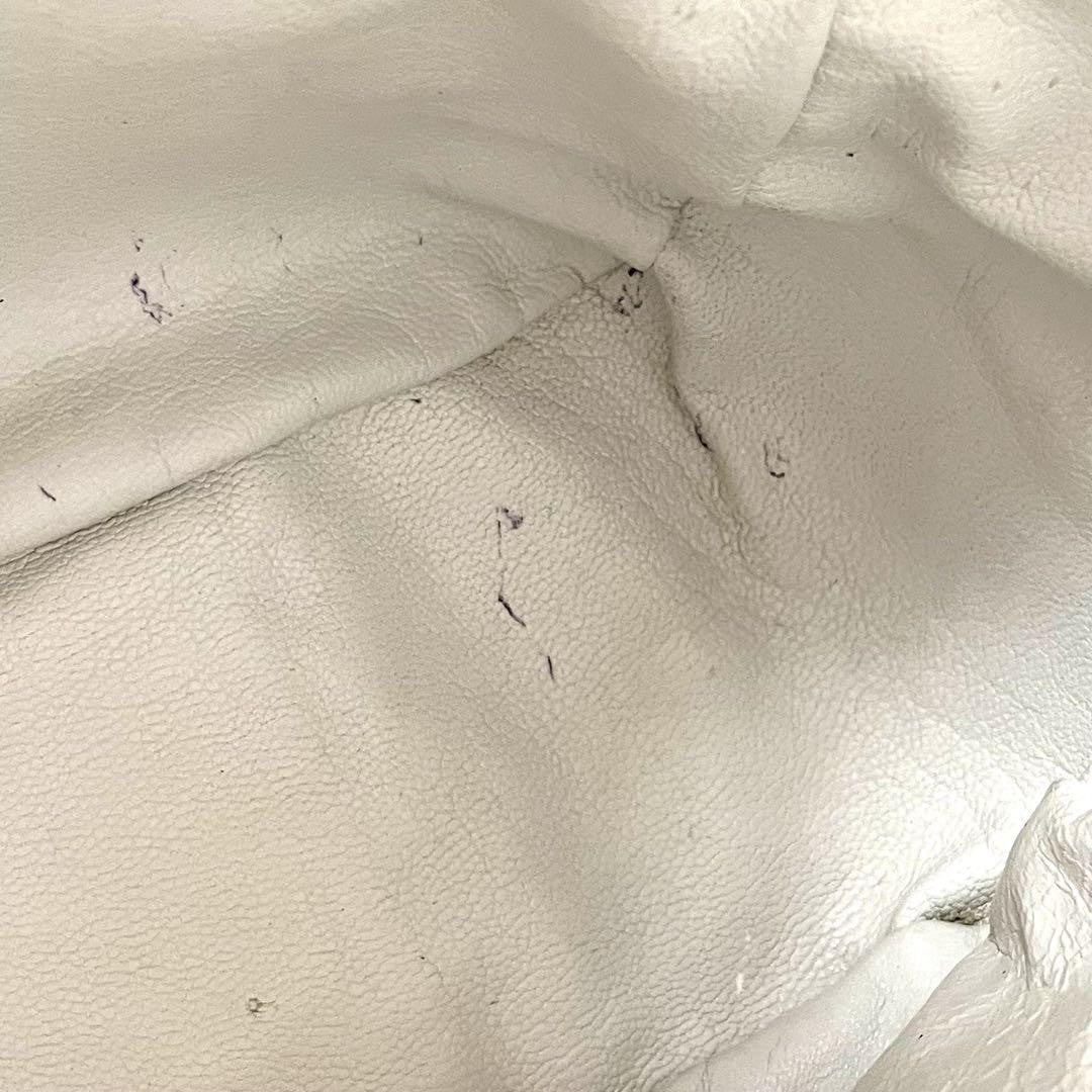 PRADA Hand Bag Tote Purse Cotton Viscose Leather Natural Off White Authentic