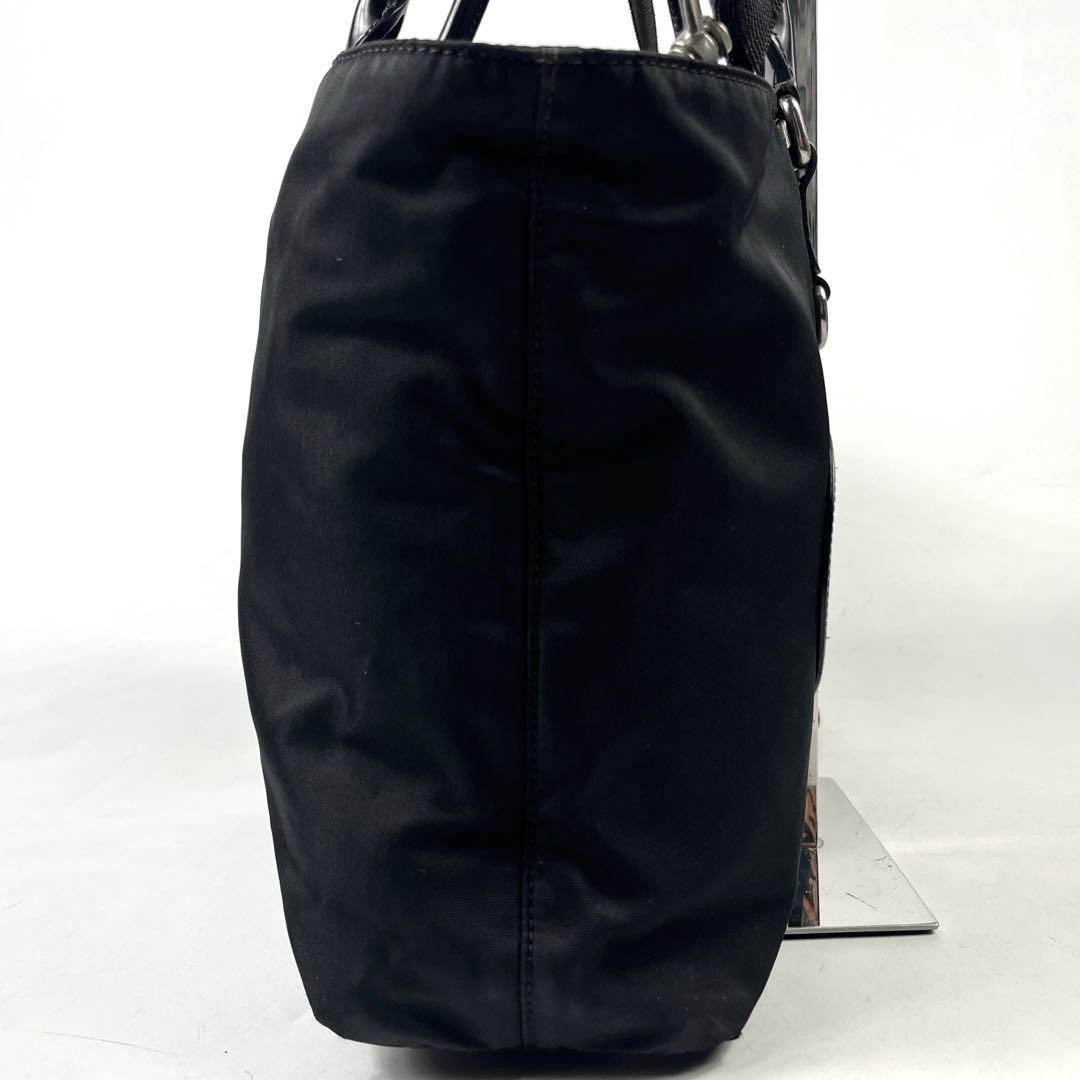 PRADA Hand Shoulder Bag Tote Purse 2way Nylon Black Authentic
