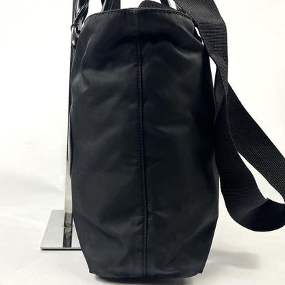 PRADA Hand Shoulder Bag Tote Purse 2way Nylon Black Authentic
