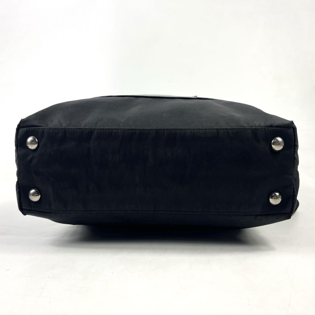 PRADA Hand Shoulder Bag Tote Purse 2way Nylon Black Authentic