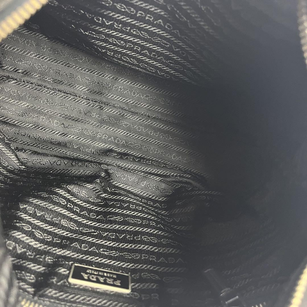 PRADA Hand Shoulder Bag Tote Purse 2way Nylon Black Authentic