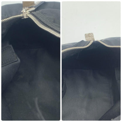 PRADA Hand Bag Tote Purse Logo Nylon Patent Leather Black Brown Khaki Authentic